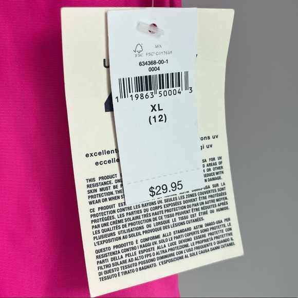 NWT - Pink Zip Up Long Sleeve Rash Guard - Picture 3 of 6